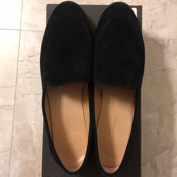 Banana Republic Black Suede Loafers. Size 11. - Picture 6 of 8